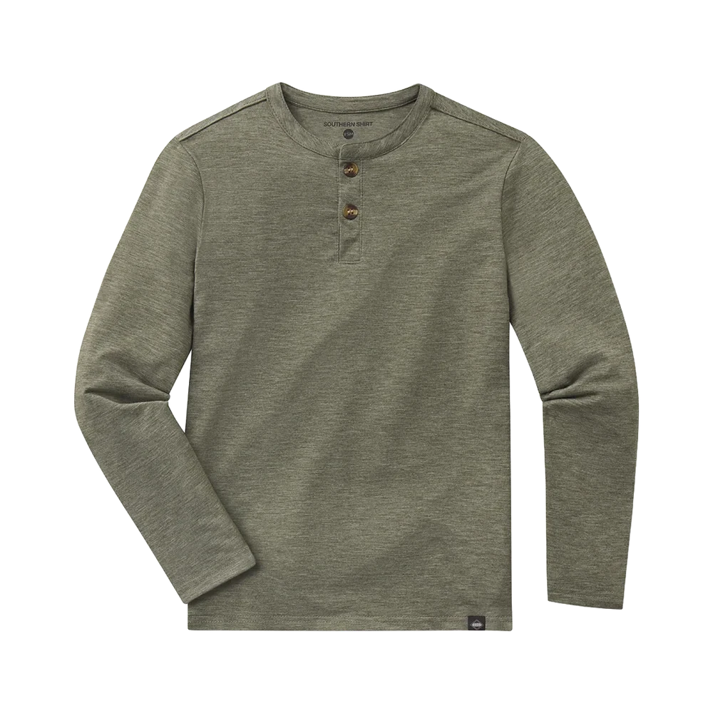 Southern Shirt Max Comfort LS Henley (Spanish Moss)