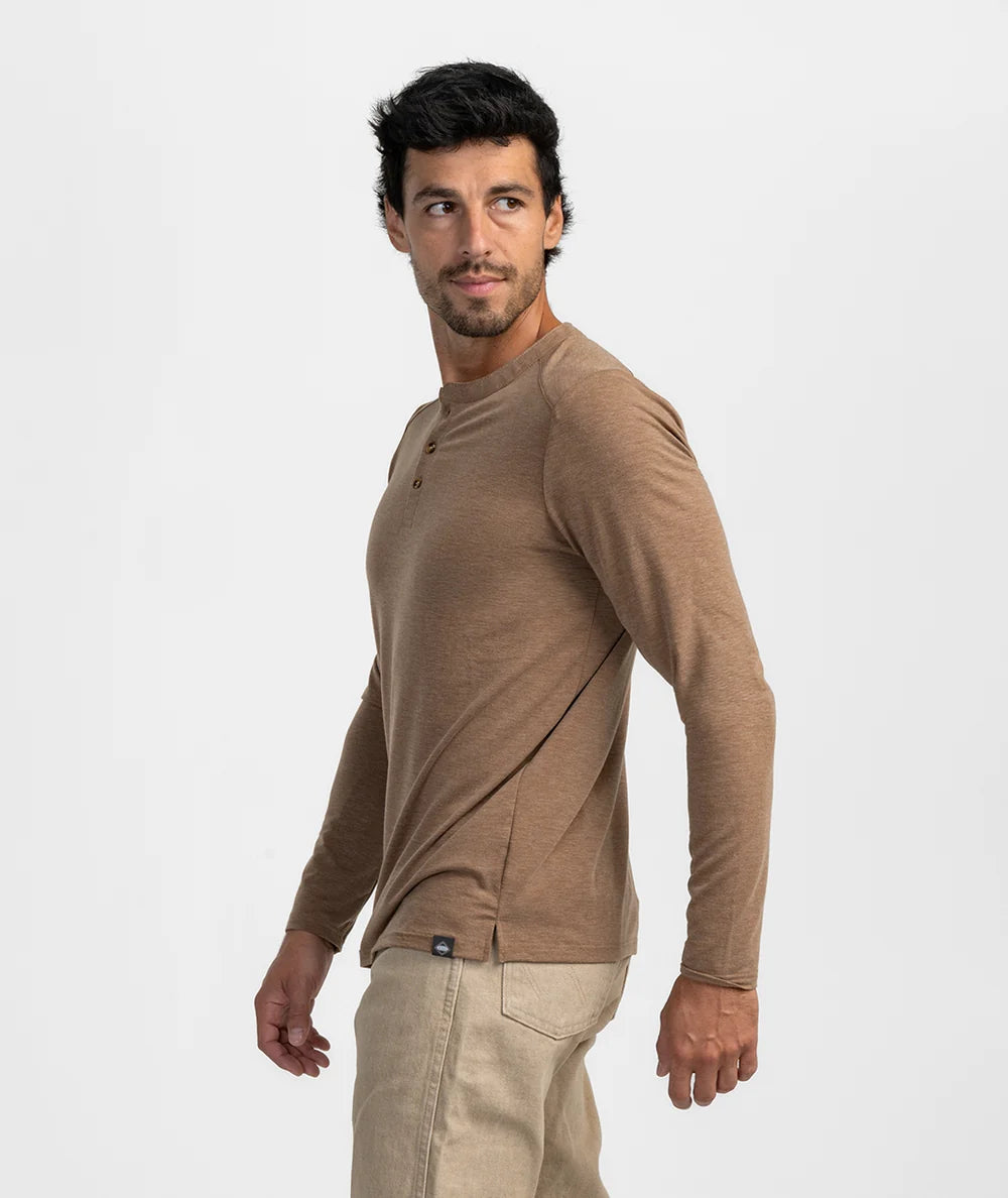 Southern Shirt Max Comfort LS Henley (Walnut)