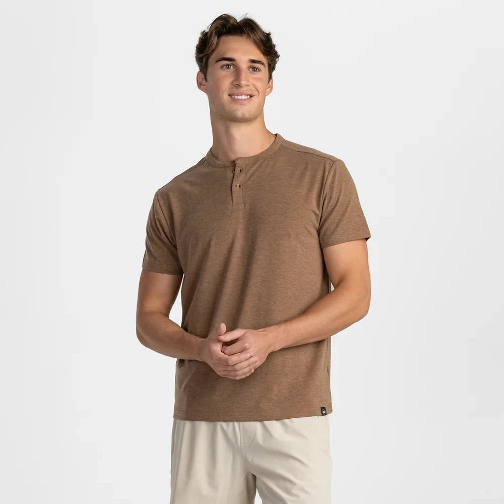 Southern Shirt Max Comfort SS Henley (Walnut)