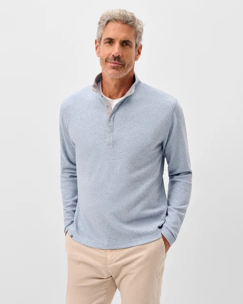 Johnnie-O Ransel Hidden Snap Pullover (Malibu)