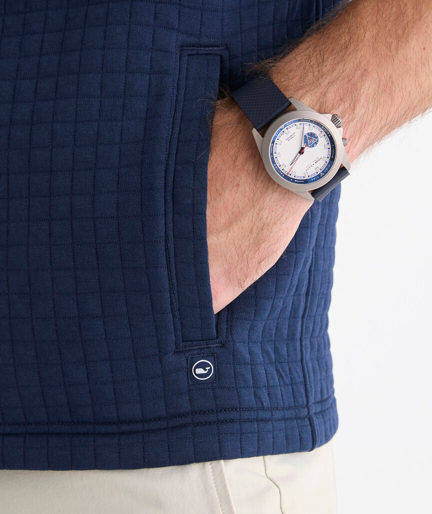 Vineyard Vines Quilted Navigator Vest (Blue Blazer)