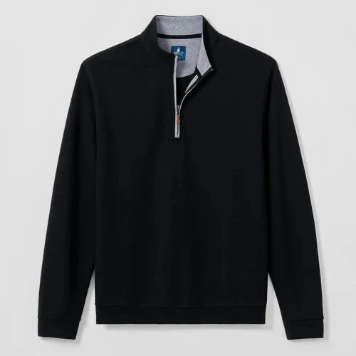 Johnnie-O Sully Quarter-Zip Pullover (Black)