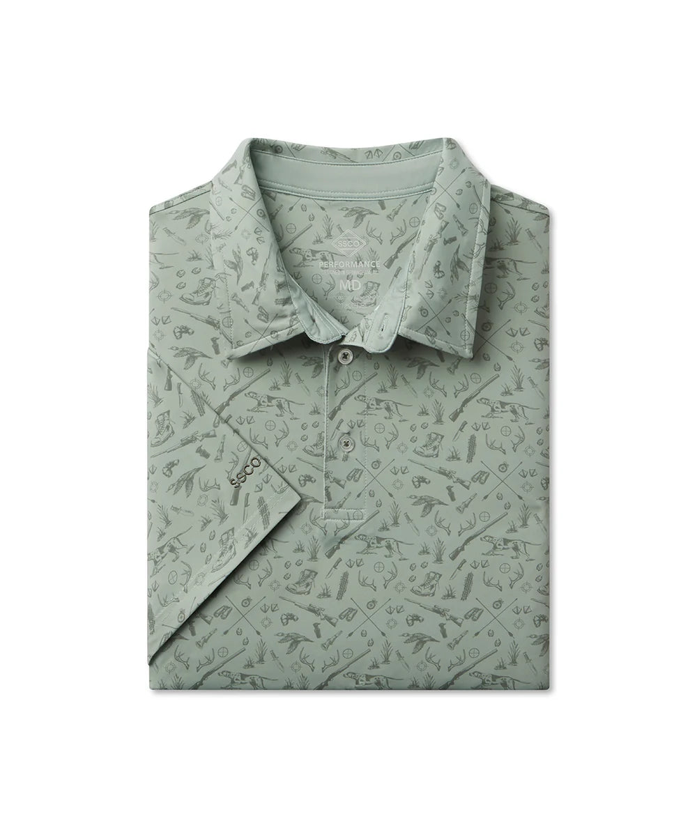 Southern Shirt Quack n Rack Printed Polo (Sage)