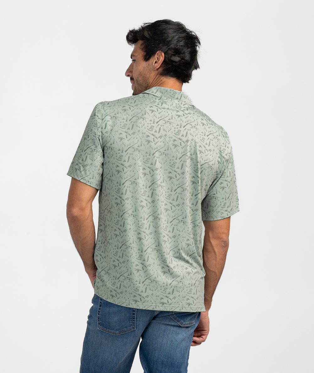 Southern Shirt Quack n Rack Printed Polo (Sage)
