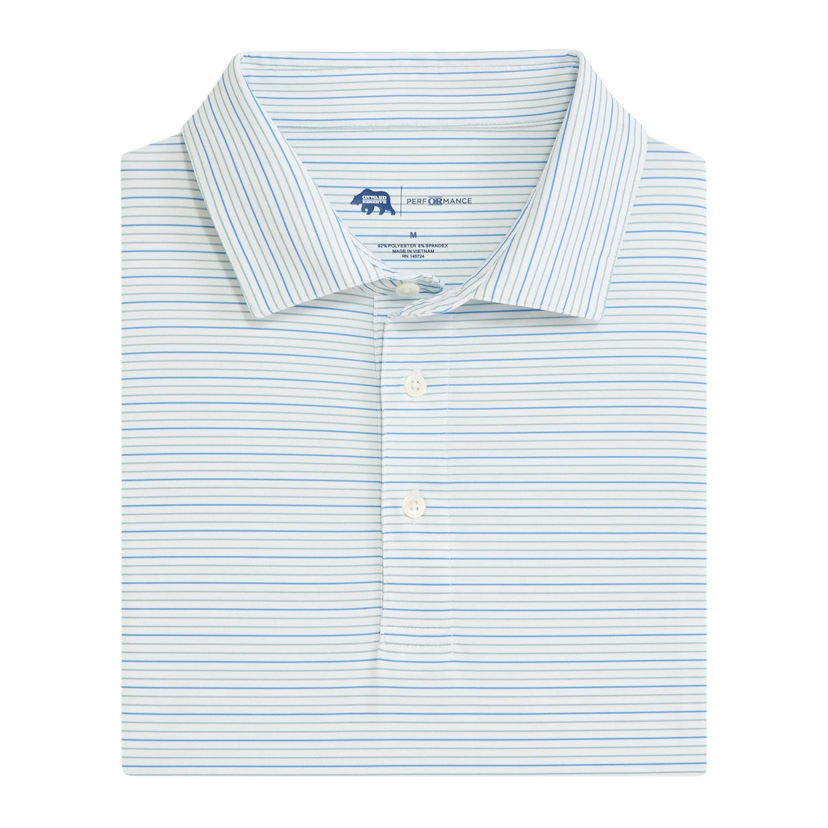 Onward Reserve Driver Stripe Performance Polo (Surf)