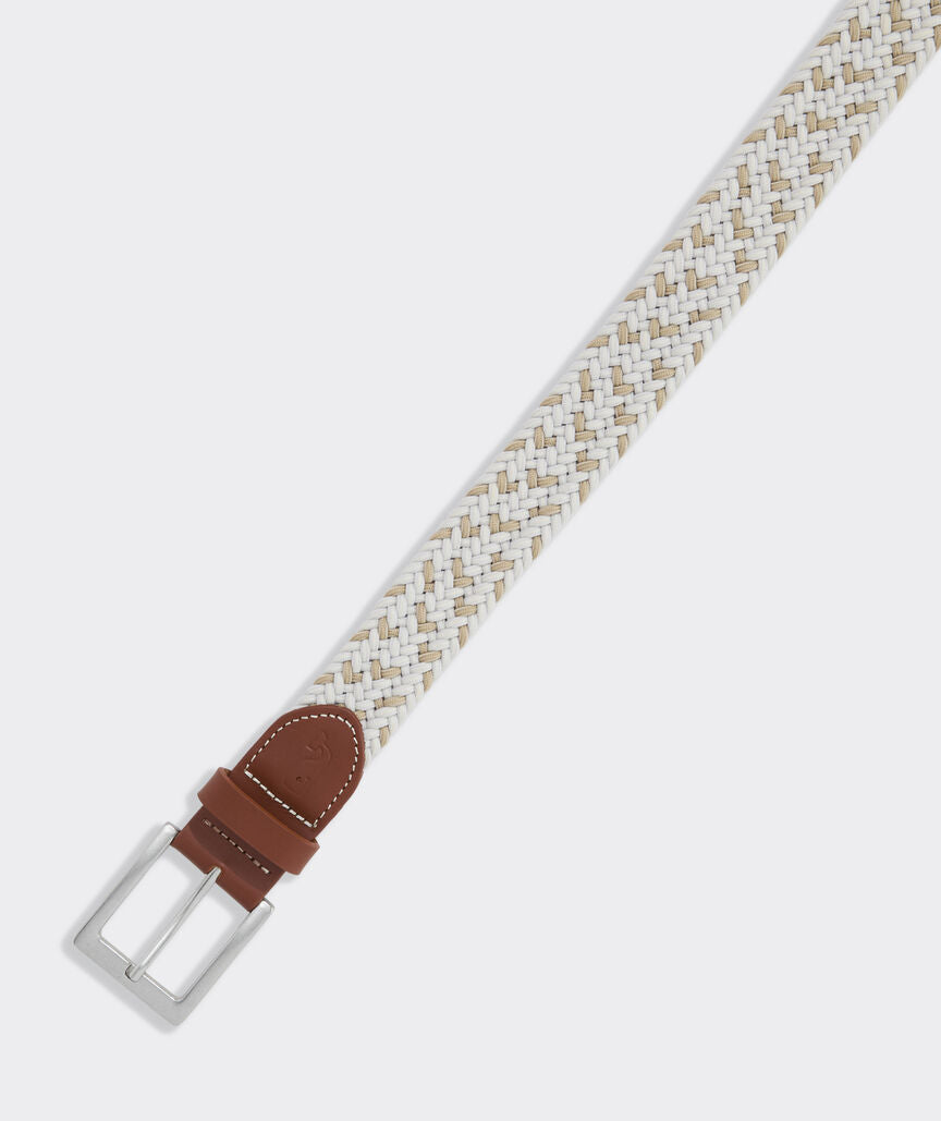 Vineyard Vines Flecked Heritage Bungee Belt (Stone)