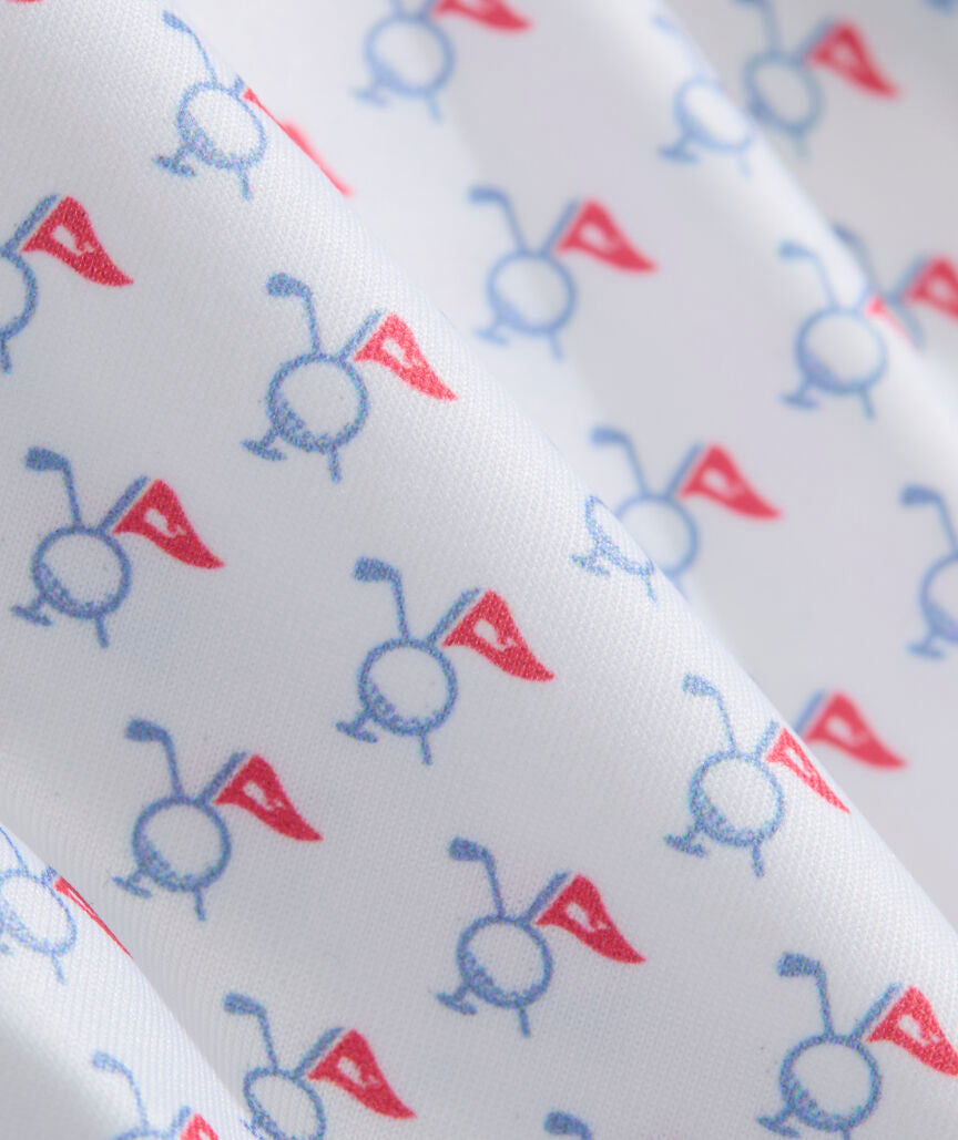 Vineyard Vines Performance Printed Sankaty Polo - Crossed Golf Ball