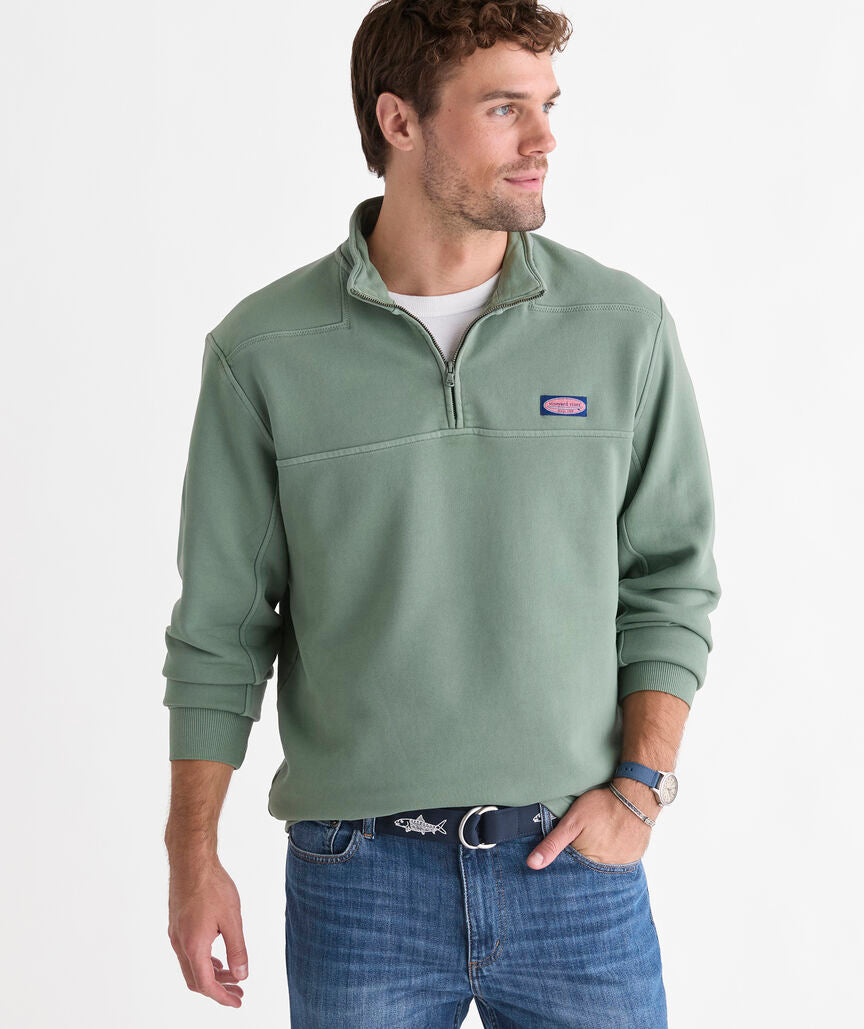 Vineyard Vines Surf Terry Shep Shirt (Olive Dusk)