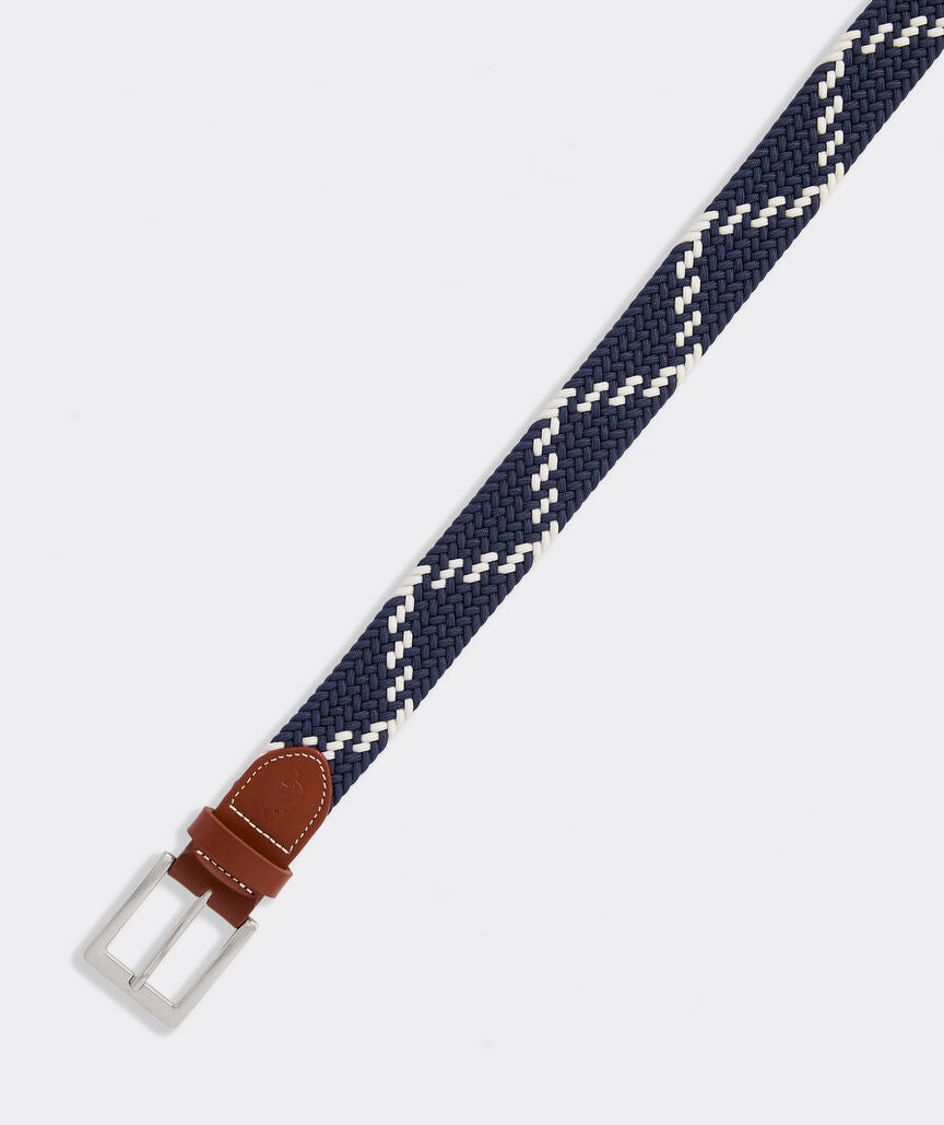 Vineyard Vines Heritage Zig-Zag Bungee Belt (Nautical Navy)