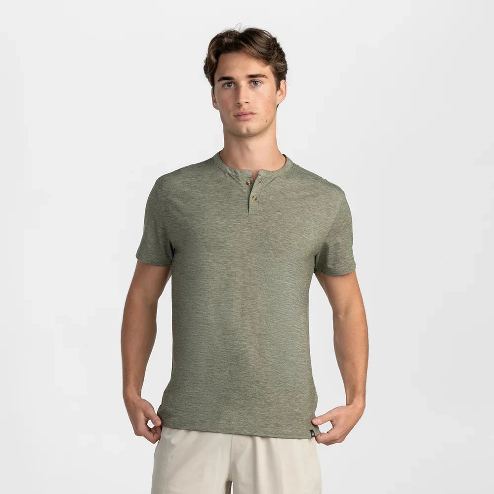 Southern Shirt Max Comfort SS Henley (Spanish Moss)