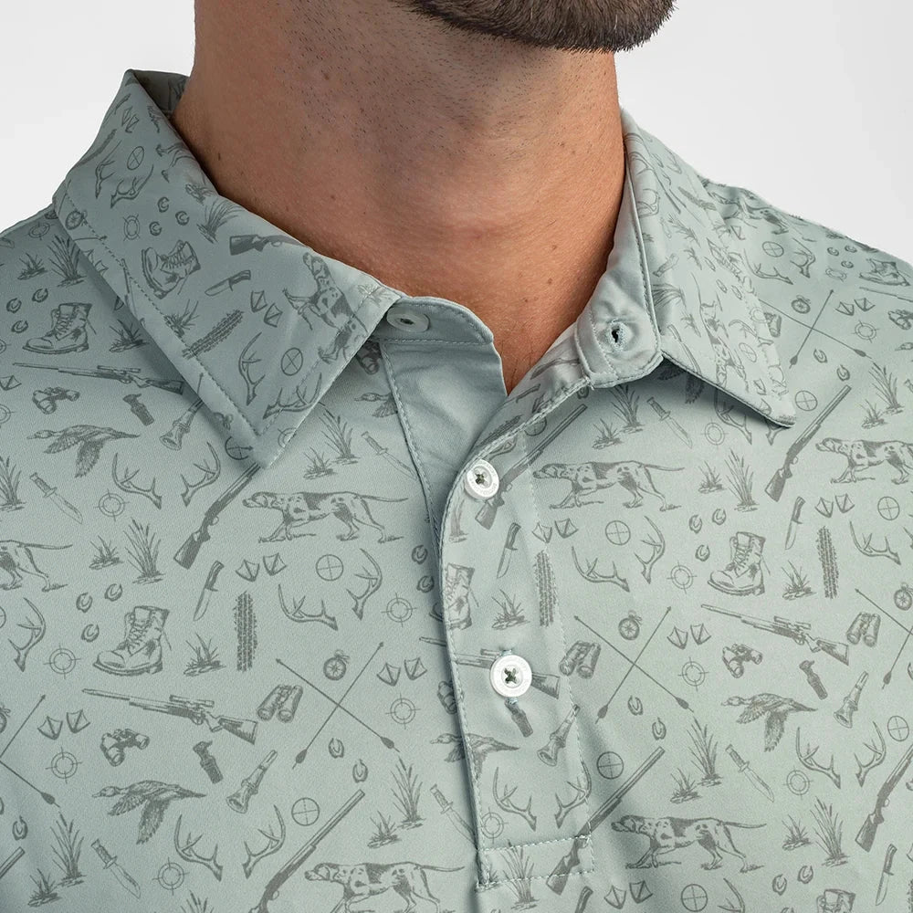 Southern Shirt Quack n Rack Printed Polo (Sage)