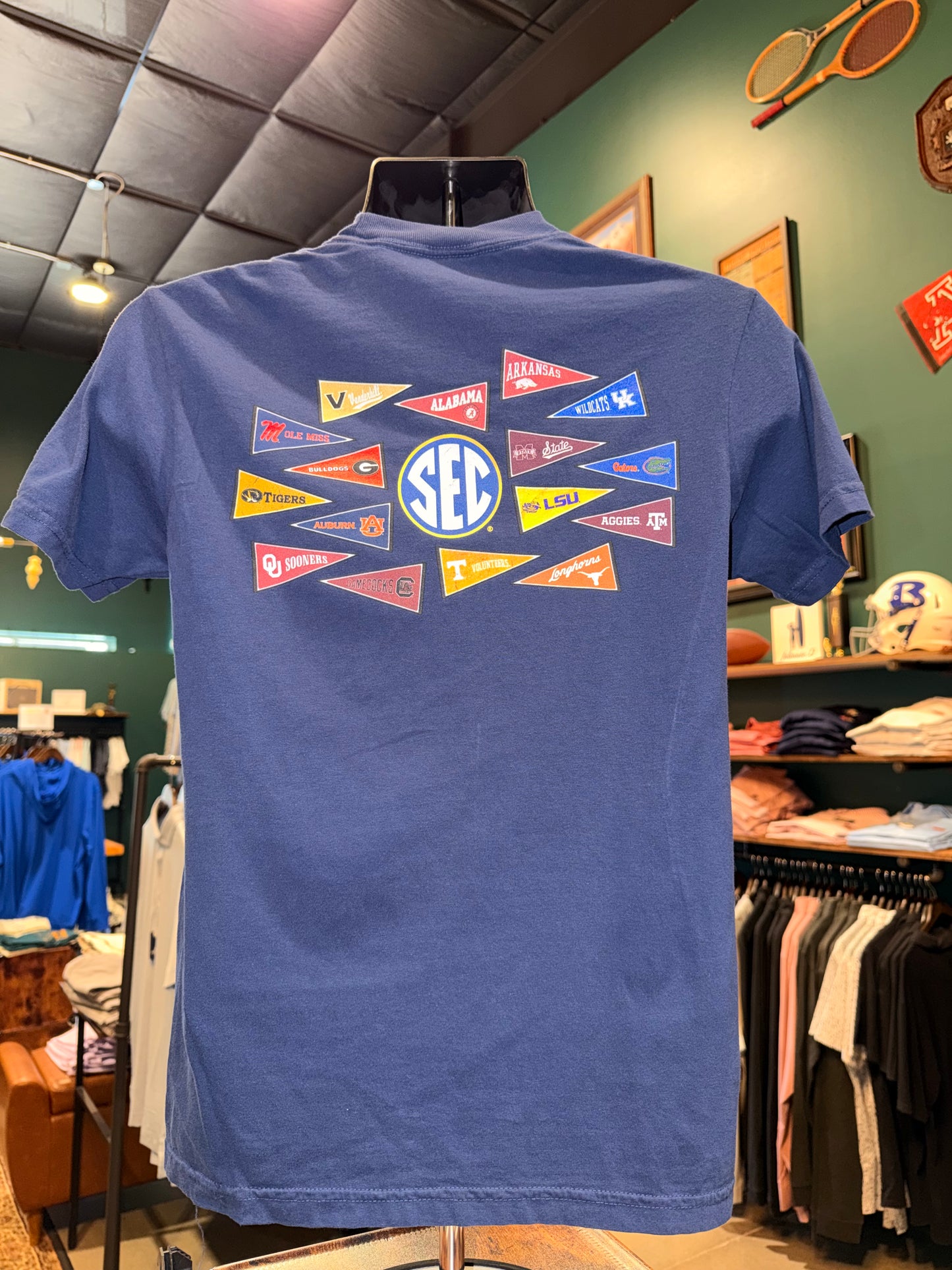 SEC Football Pennants Tee (Navy)