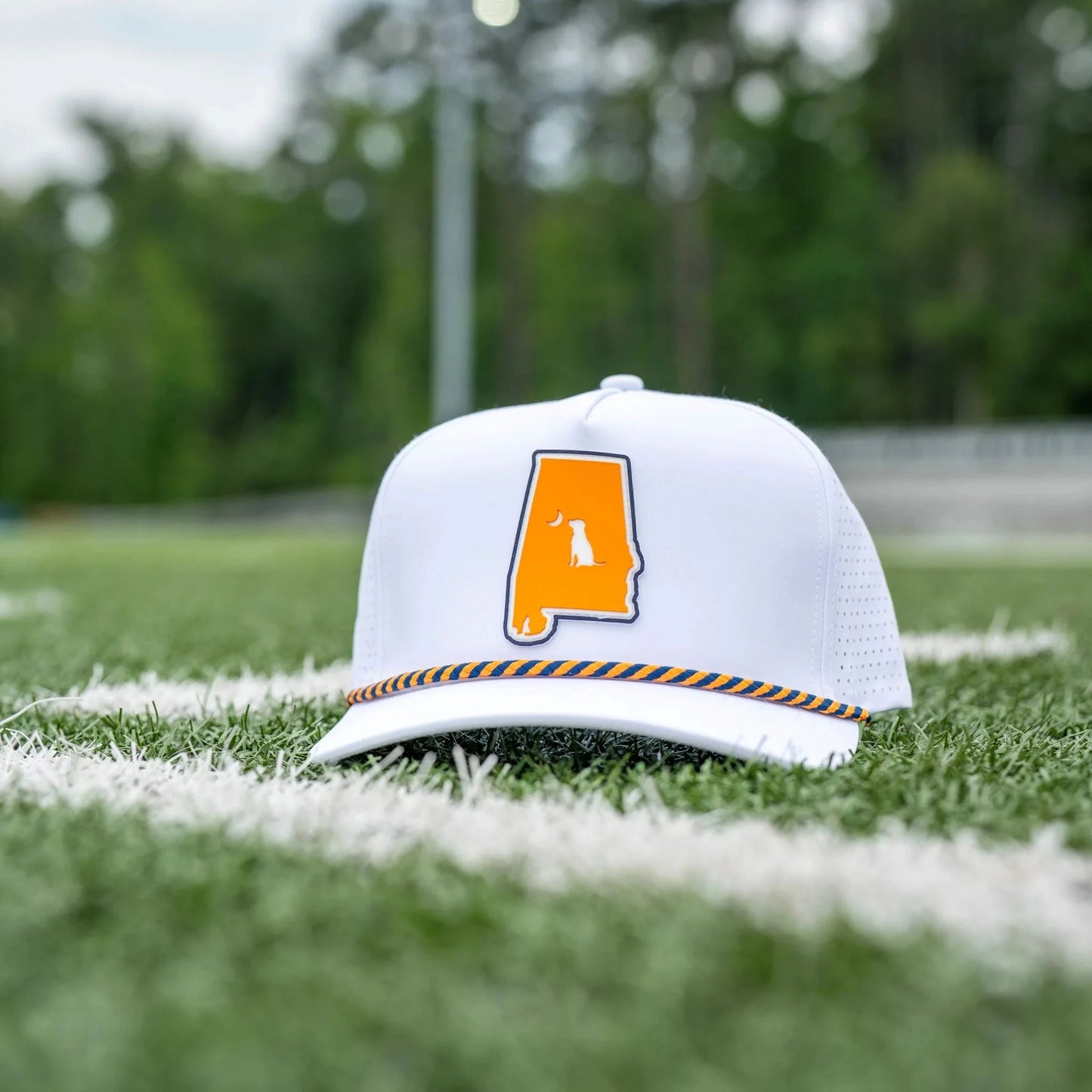 Local Boy Collegiate Patch Perforated Rope Hat- Auburn