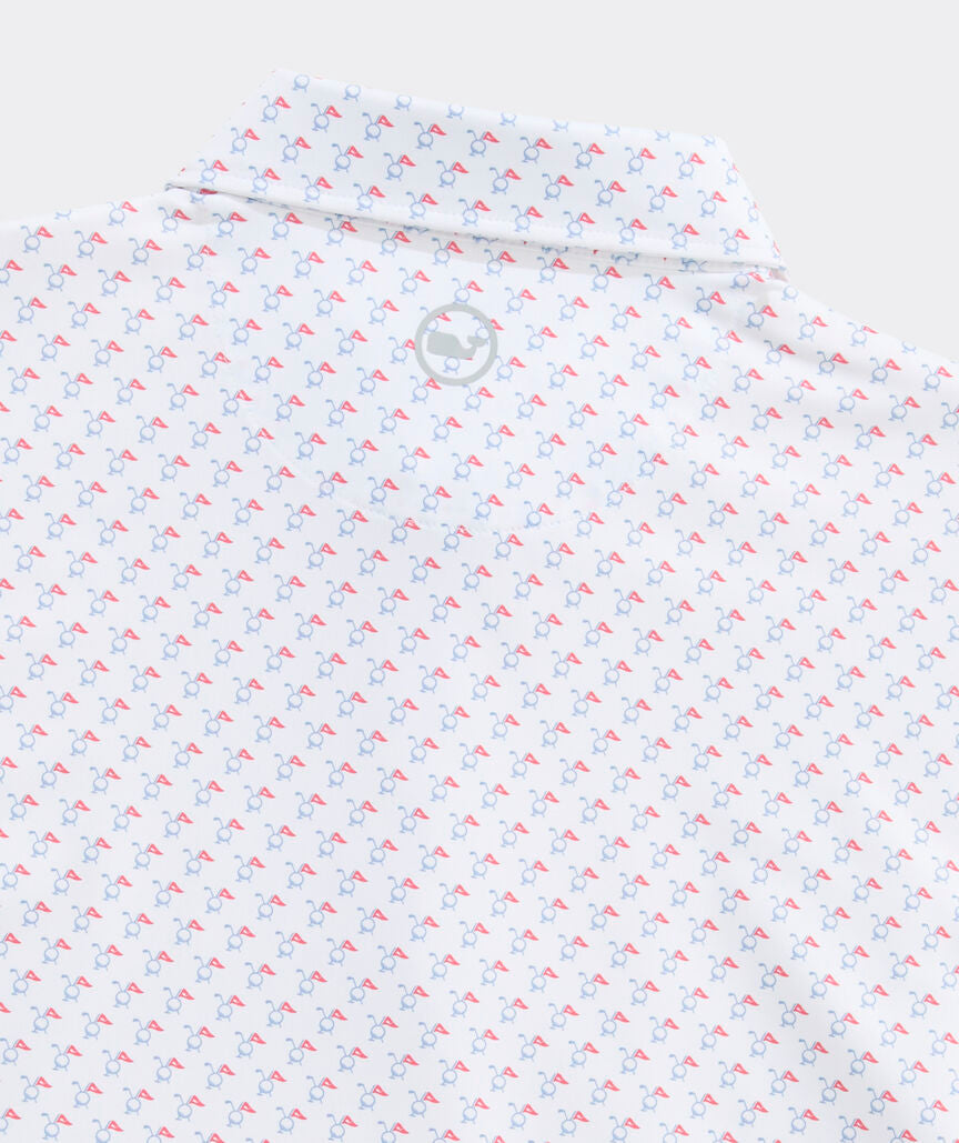 Vineyard Vines Performance Printed Sankaty Polo - Crossed Golf Ball