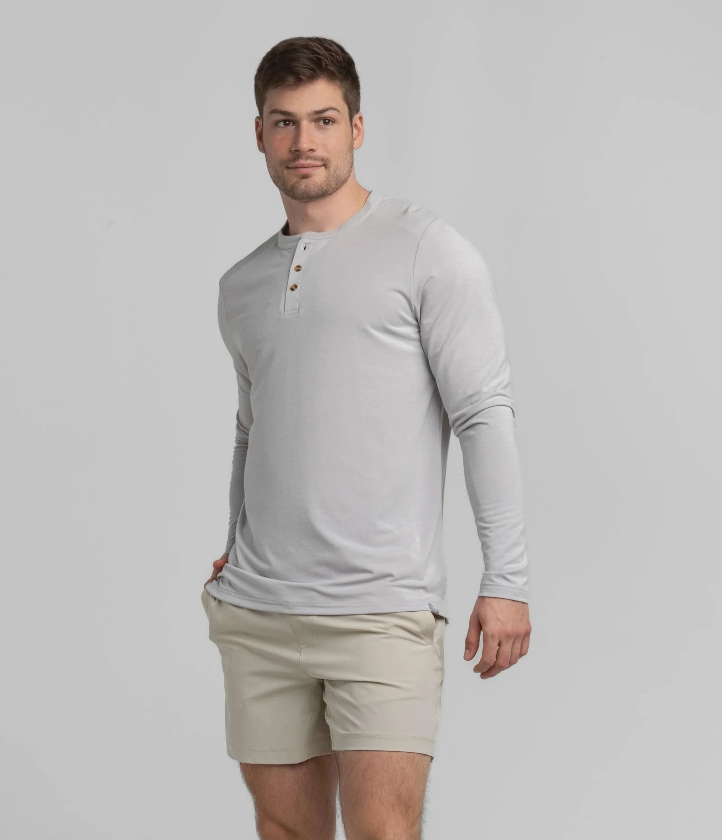 Max Comfort Henley LS - Stone