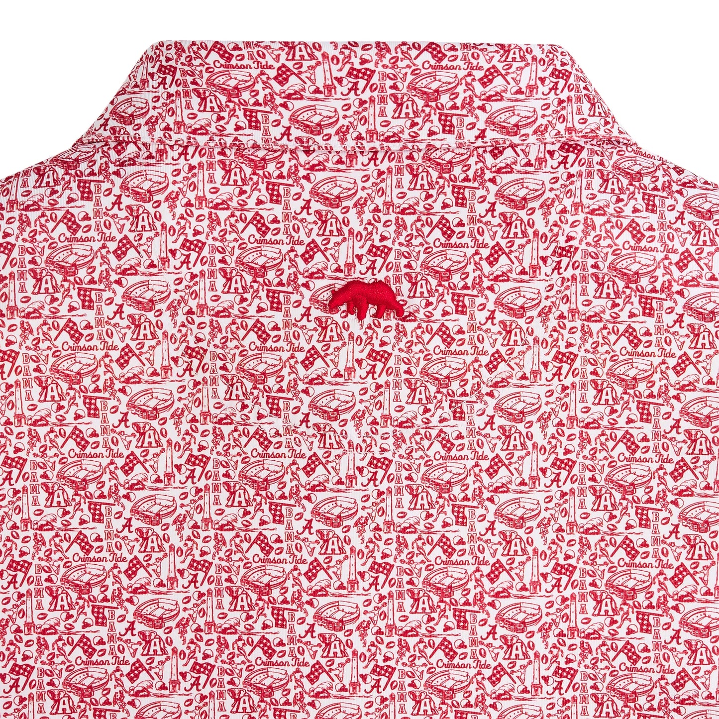 Onward Reserve Alabama Icon Printed Performance Polo (White)