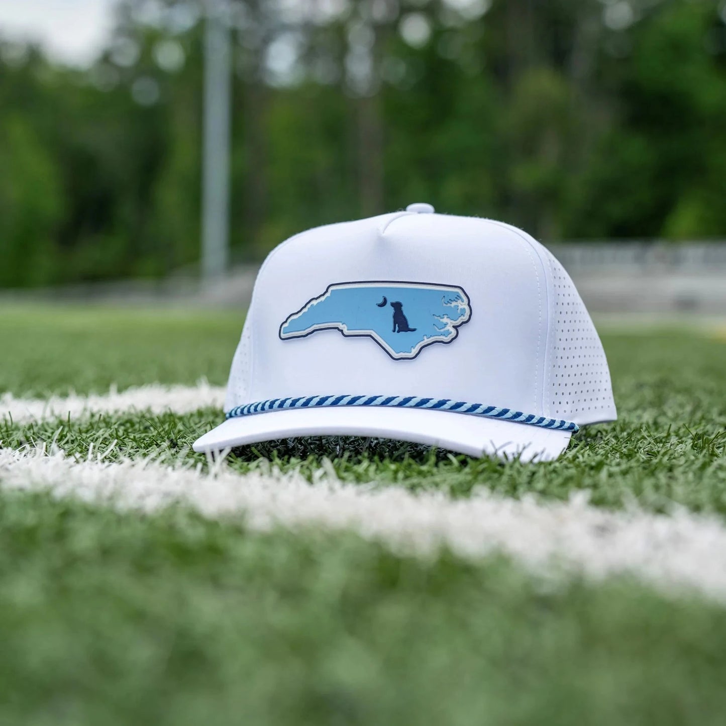 Local Boy Collegiate Patch Perforated Rope Hat- North Carolina