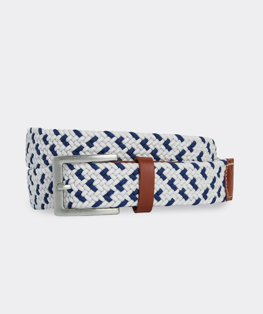 Vineyard Vines Flecked Heritage Bungee Belt (Moonshine)