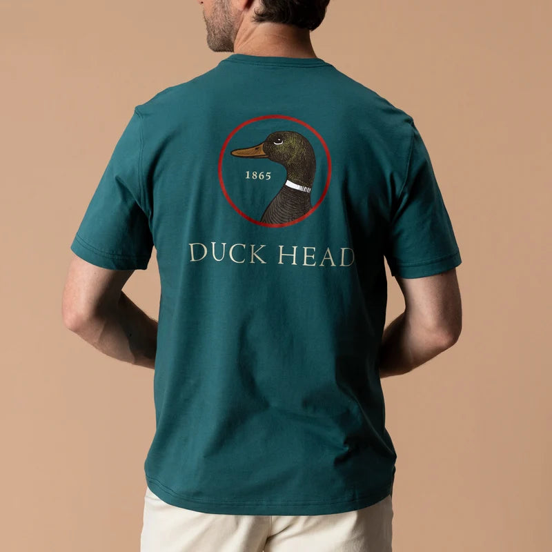 Duck Head Logo Short Sleeve T-Shirt (Midnight Teal)