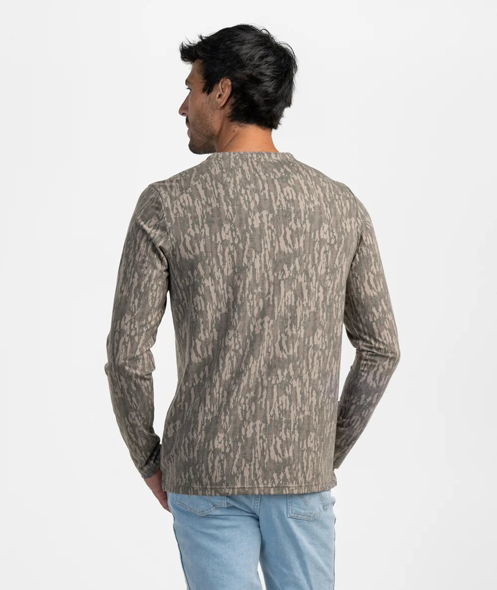 Southern Shirt Max Comfort LS Henley (Tree Bark)