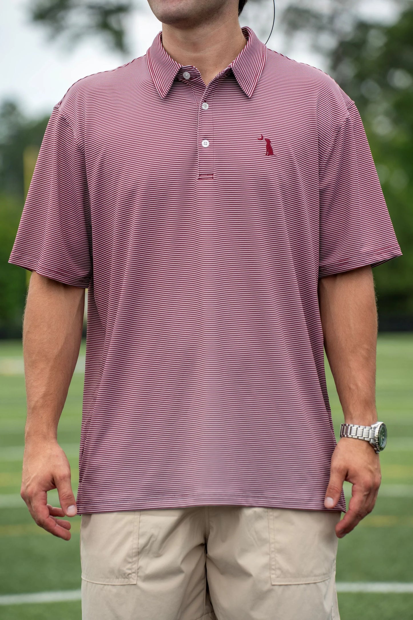 Local Boy Palms Polo (Maroon/Light Gray)- A&M/MS State