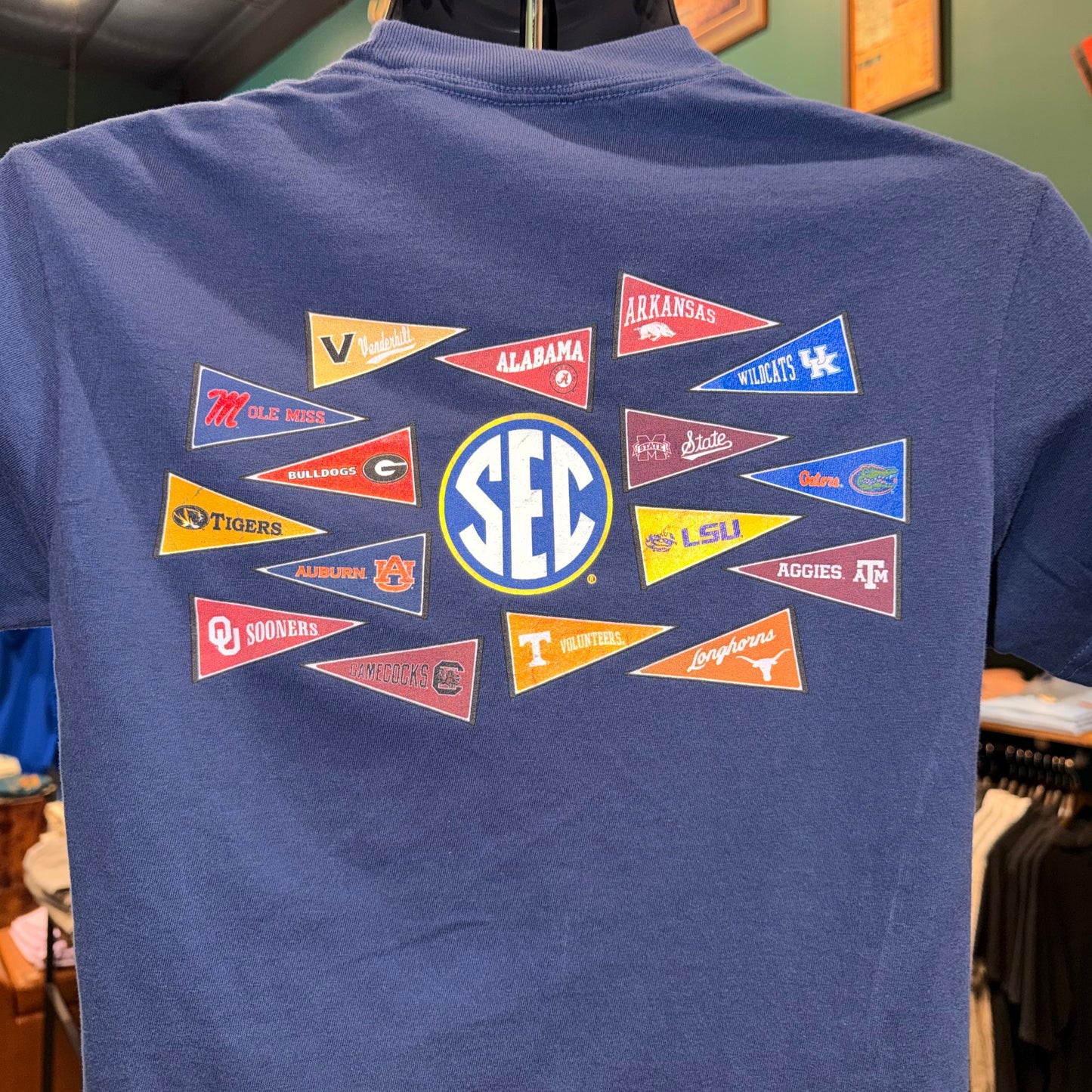 SEC Football Pennants Tee (Navy)