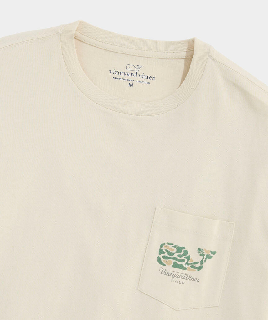 Vineyard Vines Golf Course Whale Short-Sleeve Pocket Tee (Stone)