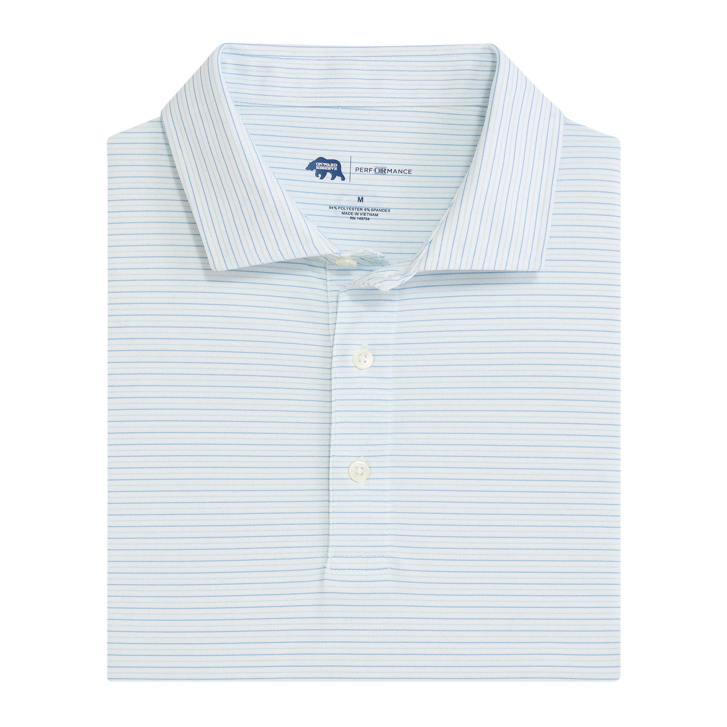 Onward Reserve Tour Stripe Performance Pique Polo (Dutch Canal)