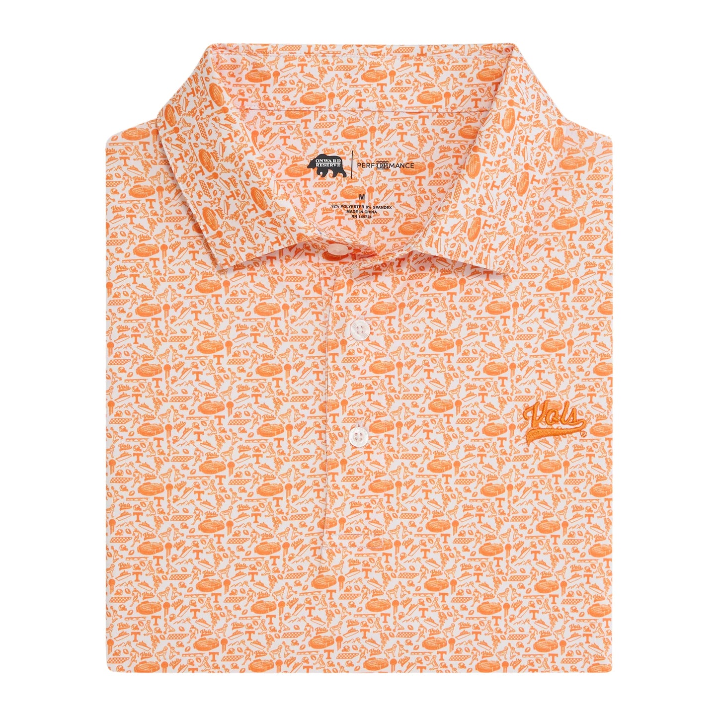Onward Reserve Tennessee Icon Printed Performance Polo (White)