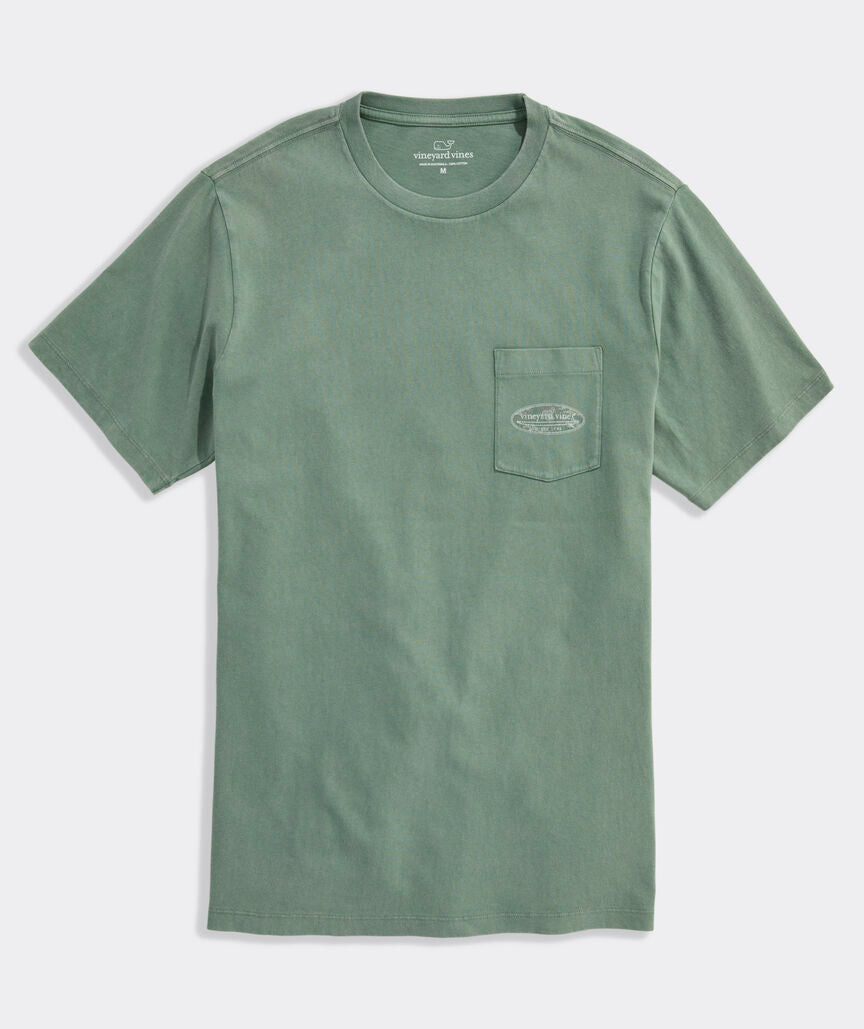 Vineyard Vines Camo Fill Surf SS Pocket Tee (Olive Dusk)