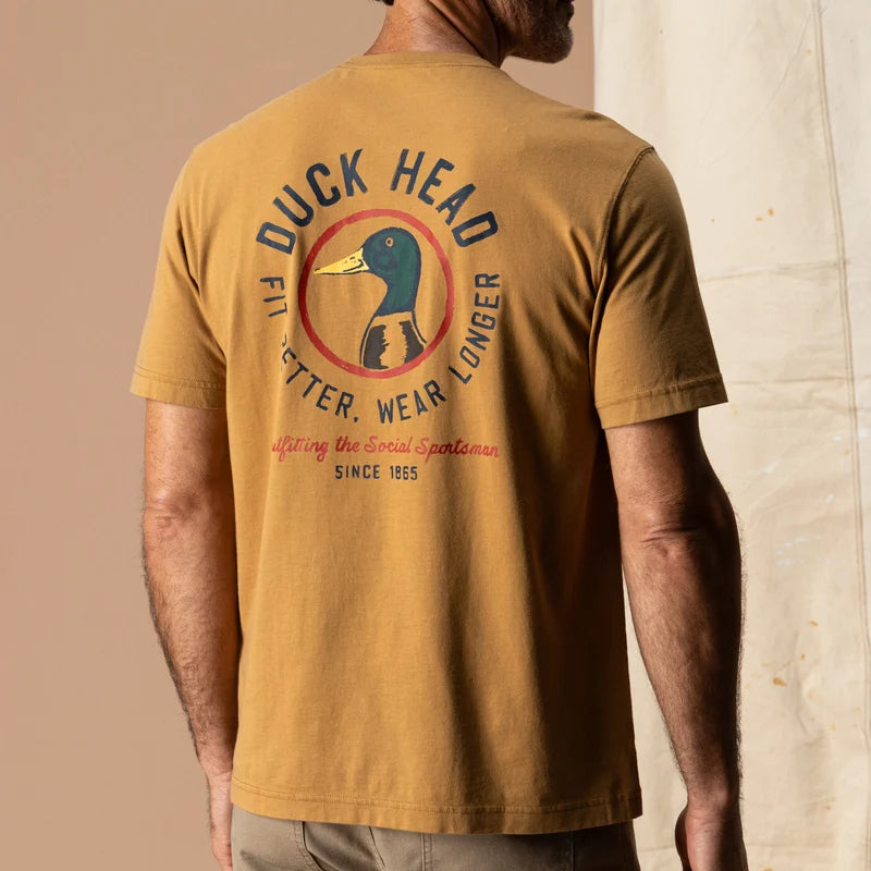Duck Head Fit Better, Wear Longer Short Sleeve T-Shirt (Amberwood)