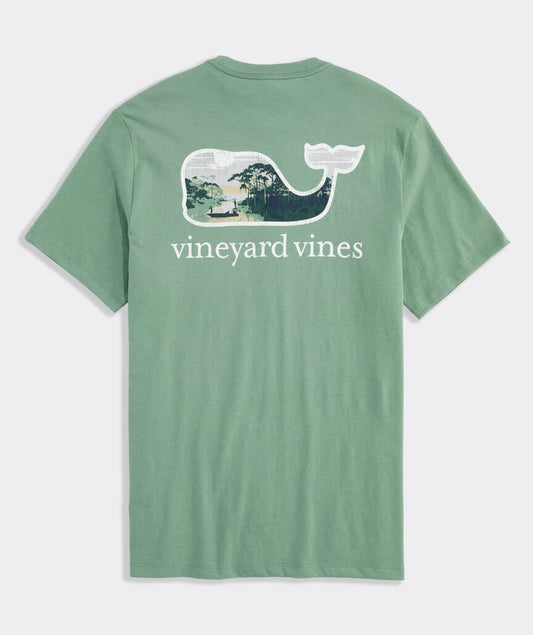 Vineyard Vines Low Country Whale Short-Sleeve Pocket Tee (Olive Dusk)