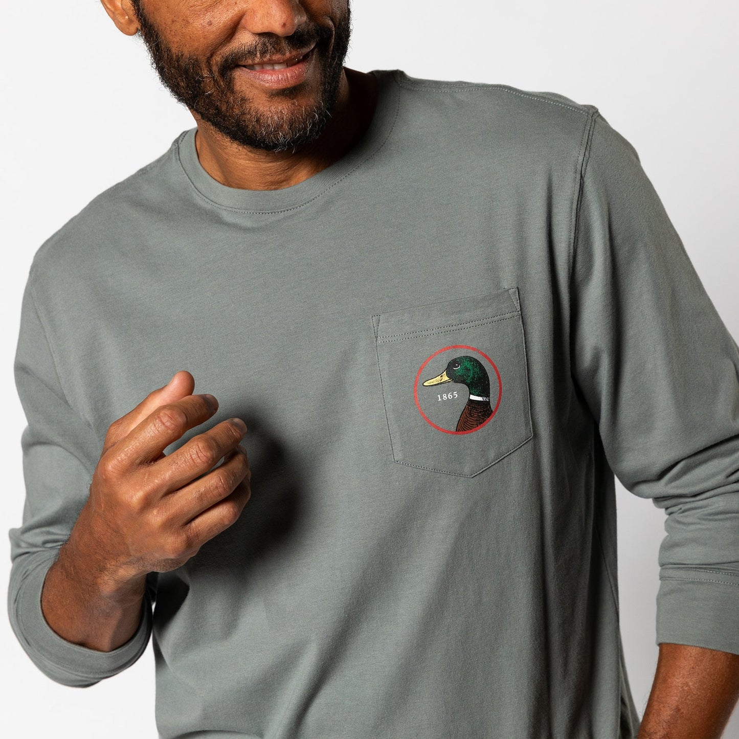Duck Head Logo Long Sleeve T-Shirt (Sedona Sage)