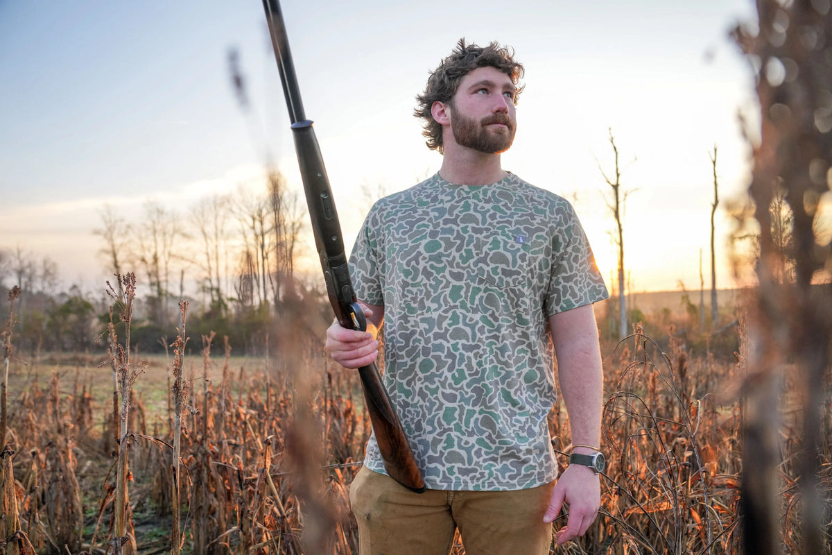 Local Boy S/S Heather-Blend Crew (Dog & Moon Camo)