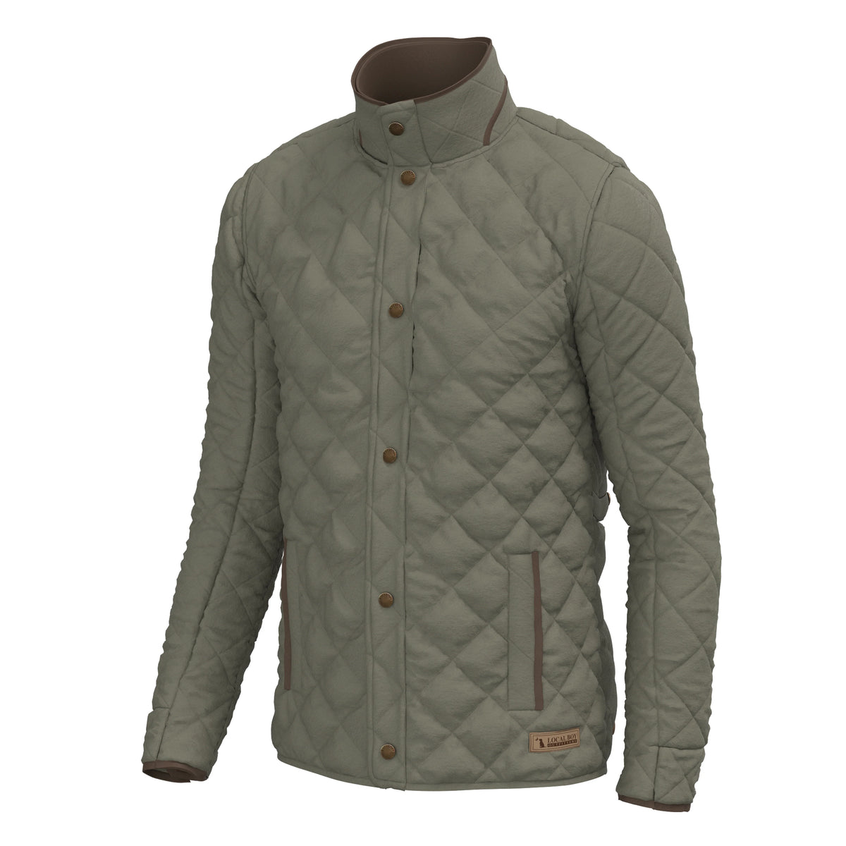 Local Boy Diamond Quilted Jacket (Moss Green)