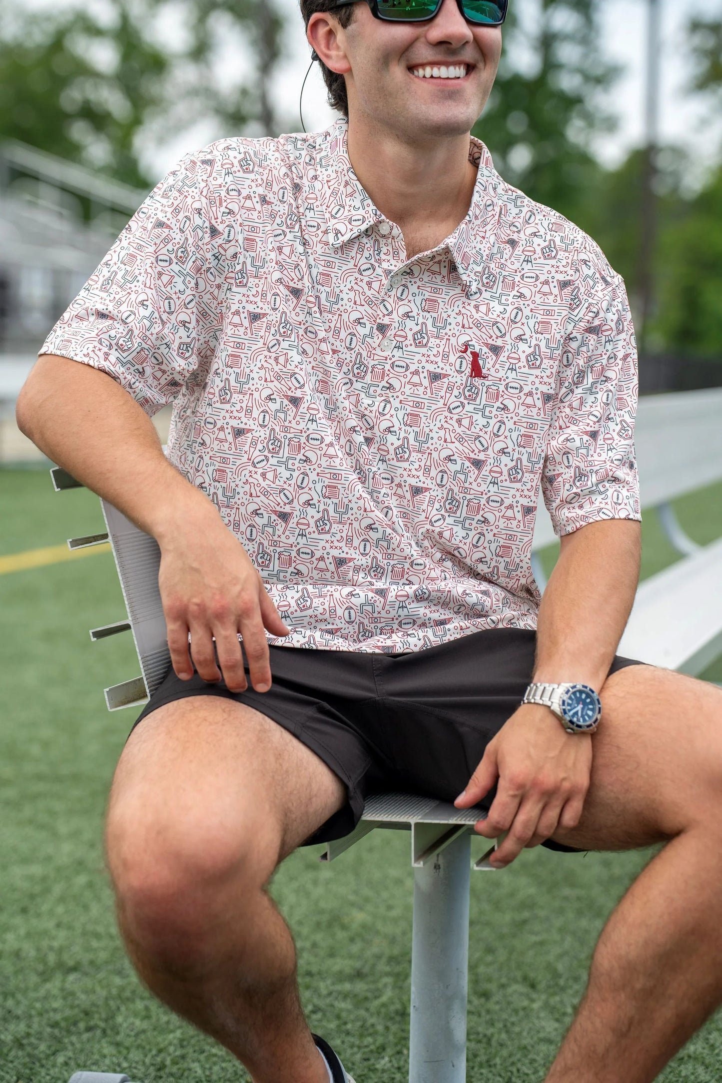 Local Boy Dirty Myrtle Polo- Collegiate Gameday Polo (SC) (Garnet)