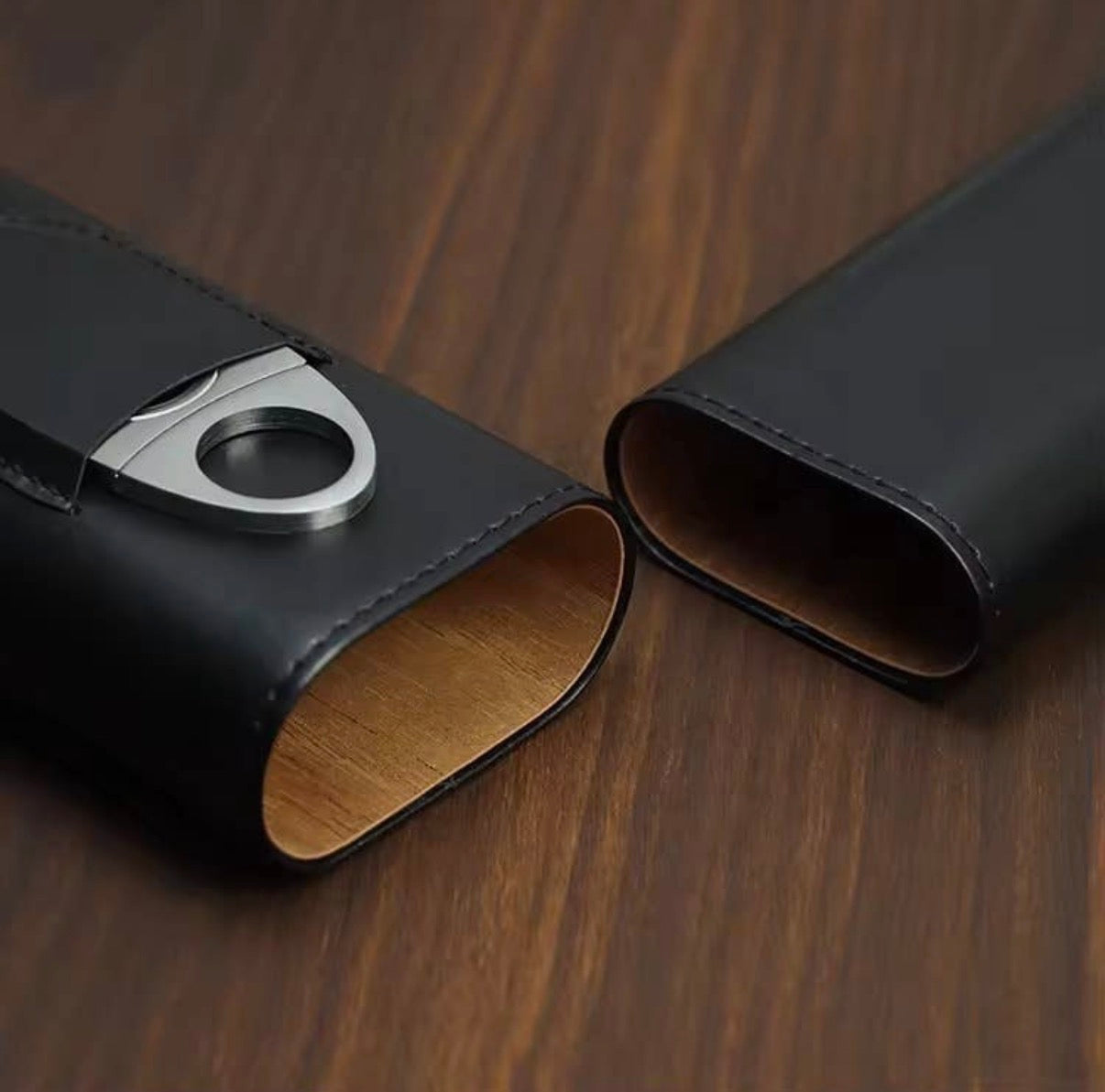 Leather Cigar Case (Black)