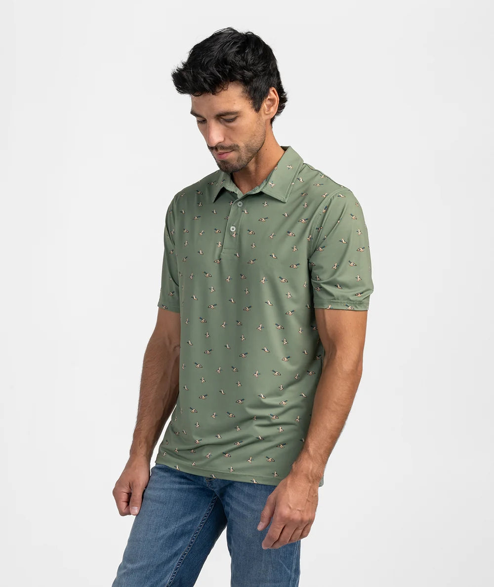 Southern Shirt Feathered Frenzy Printed Polo (Feather)