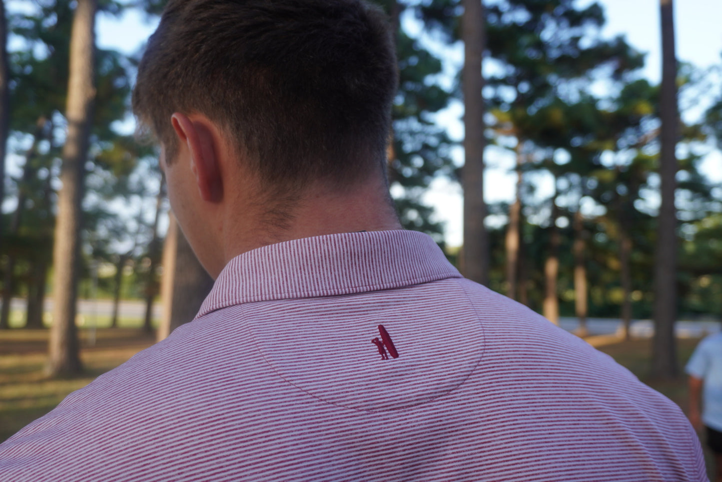 Johnnie-O 'Hog' Leaning on 'A' Vault Logo Lyndonn Polo (Crimson)