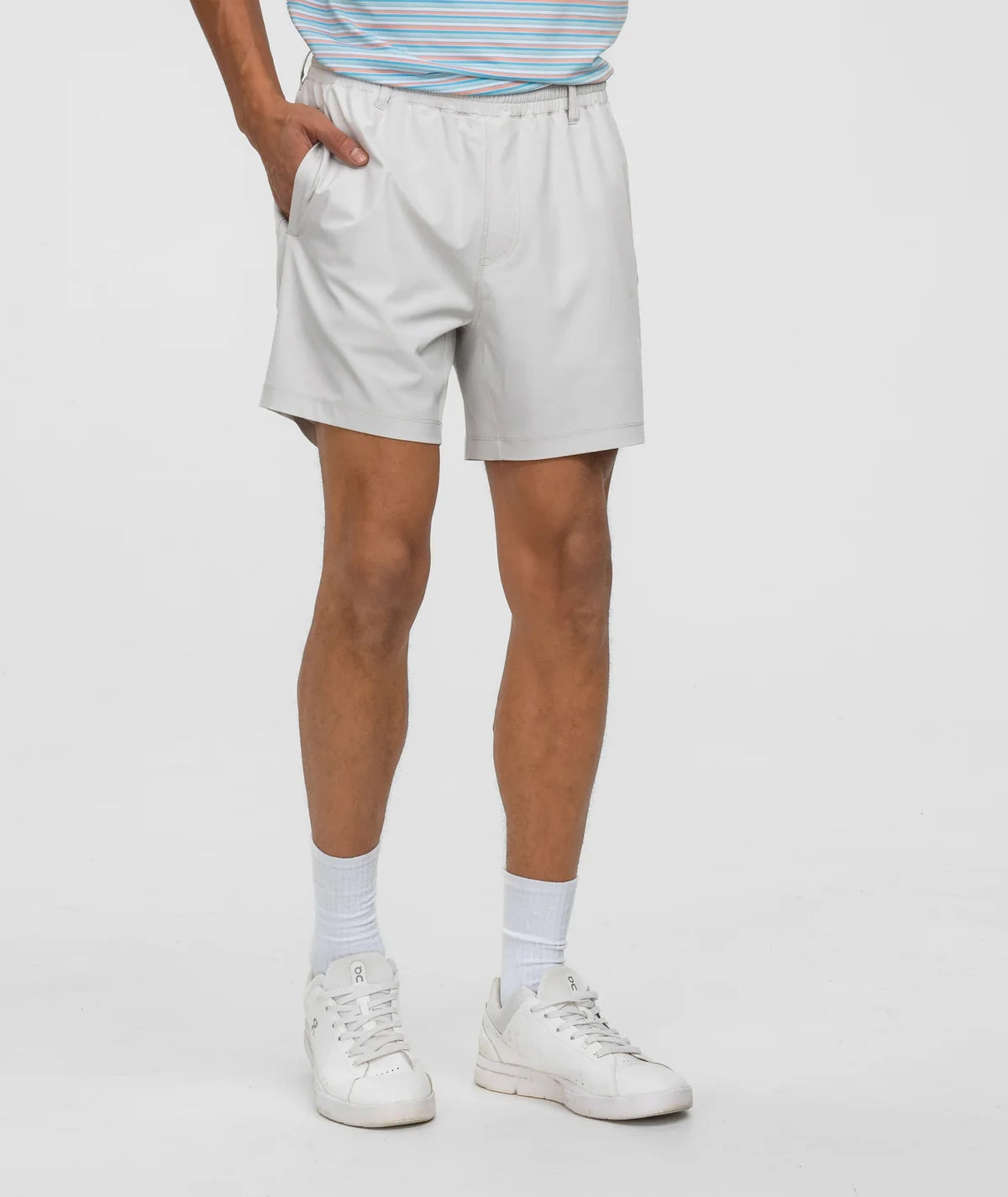 Southern Shirt Everyday Hybrid Short With Belt Loops (5.5" inseam) - Cloud UNLINED