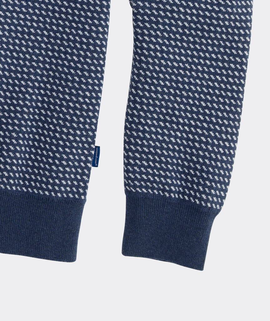 Vineyard Vines Boathouse Birdseye Quarter-Zip (Nautical Navy)