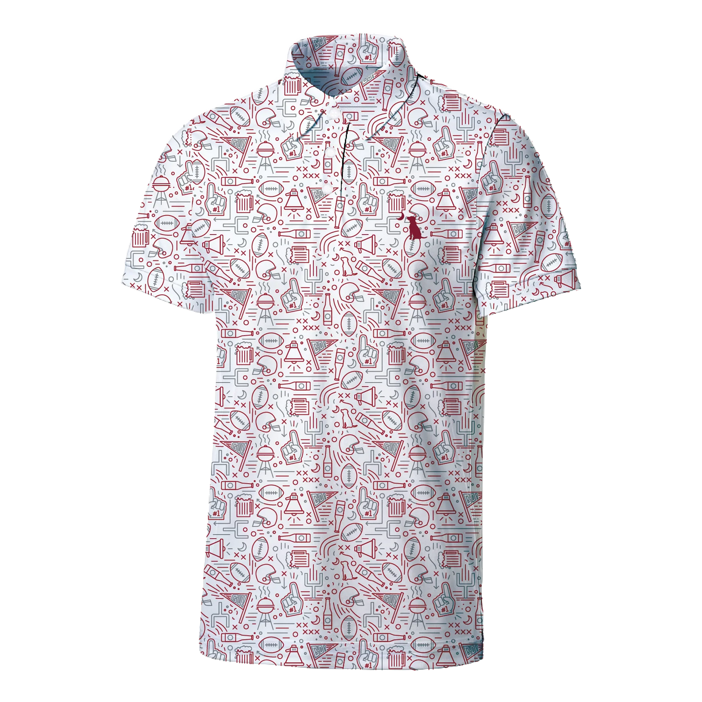 Local Boy Dirty Myrtle Polo- Collegiate Gameday Polo (AL/AR) (Crimson)