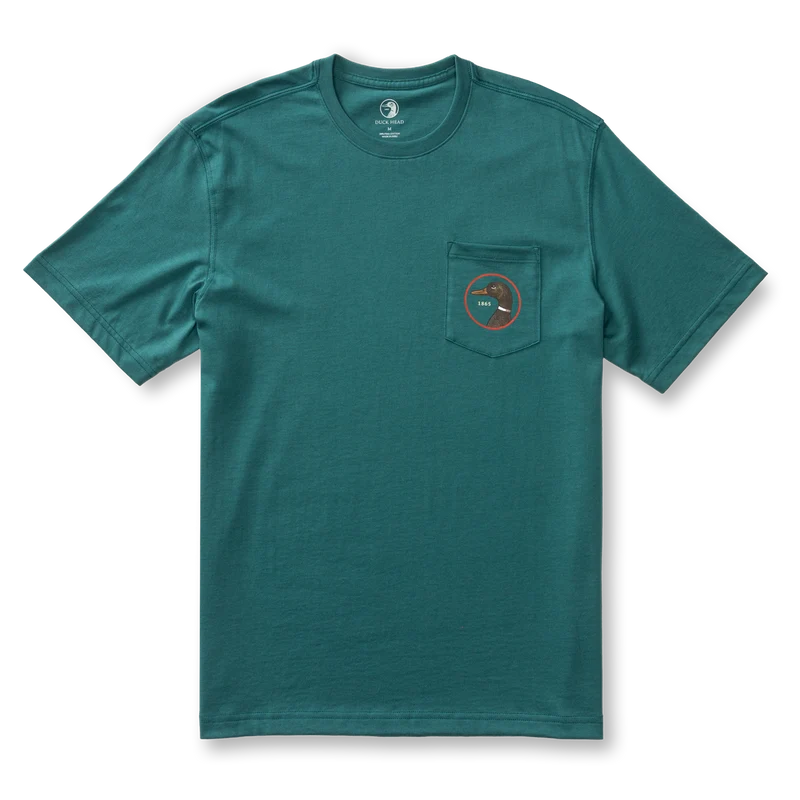 Duck Head Logo Short Sleeve T-Shirt (Midnight Teal)