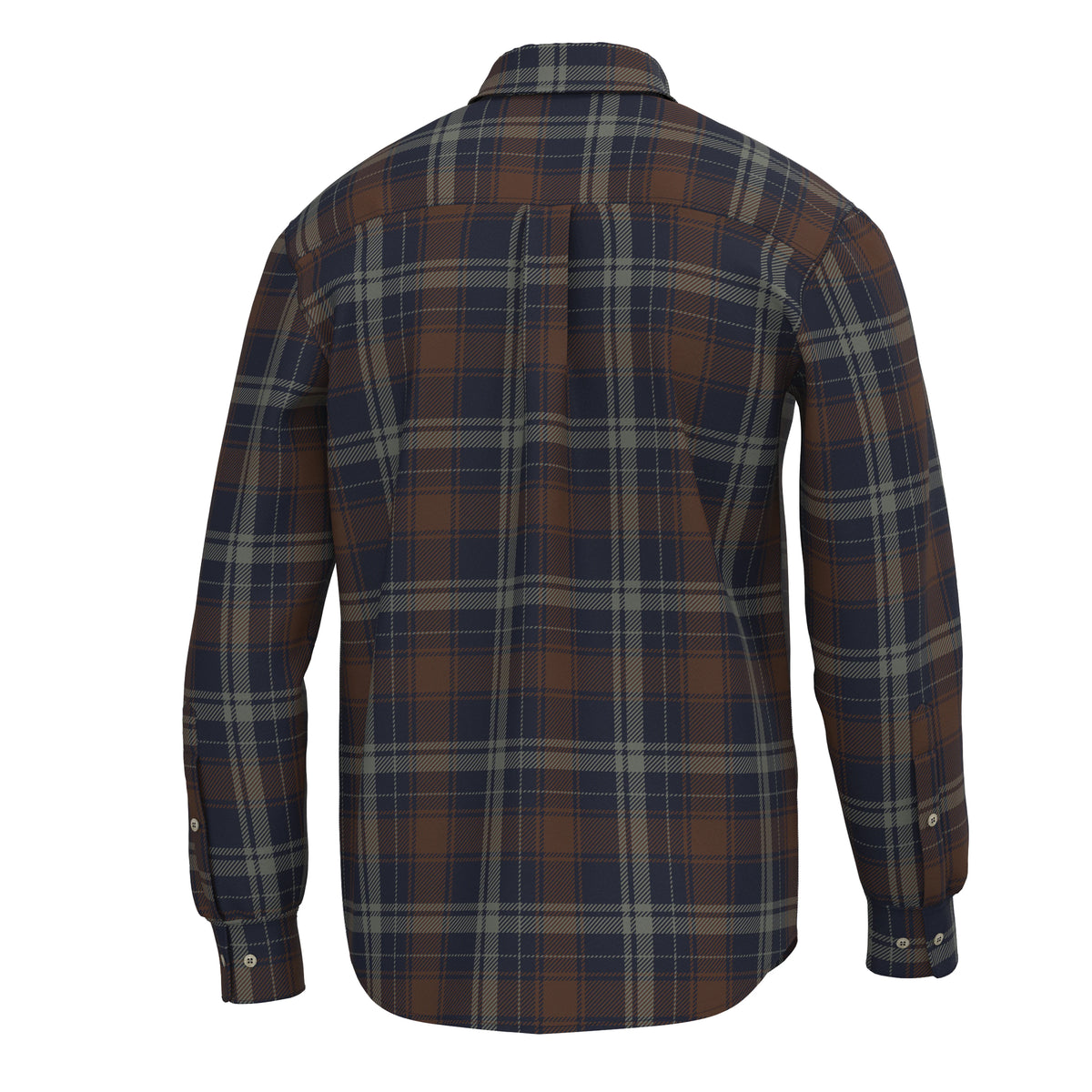Local Boy Spurgeon Stretch Flannel (Navy/Dark Rust/Moss Gray)