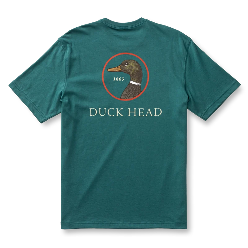 Duck Head Logo Short Sleeve T-Shirt (Midnight Teal)