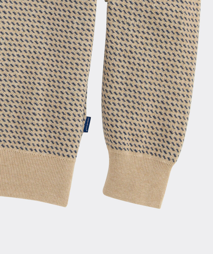 Vineyard Vines Boathouse Birdseye Quarter-Zip (Oatmeal Heather)