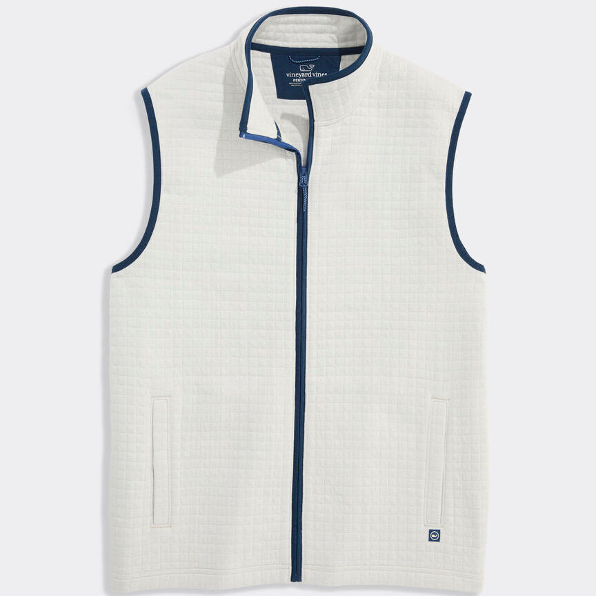 Vineyard Vines Quilted Navigator Vest (Stone)