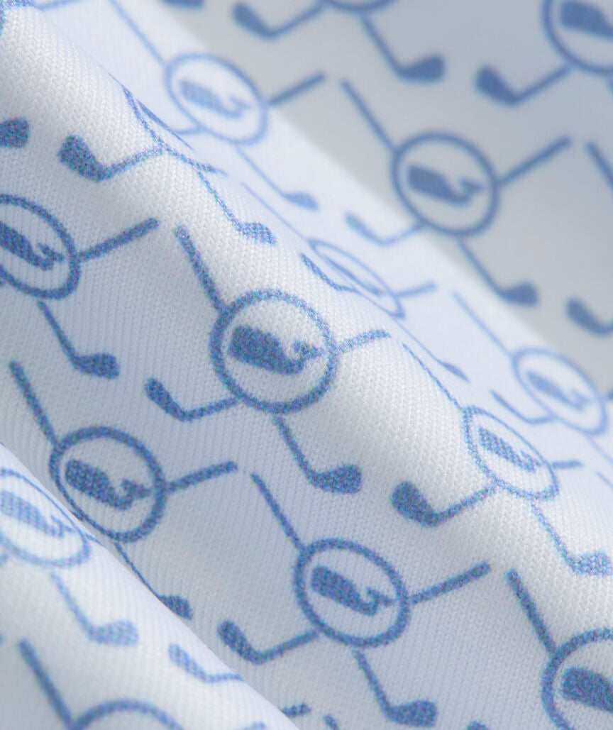 Vineyard Vines Performance Printed Sankaty Polo - Crossed Golf Ball