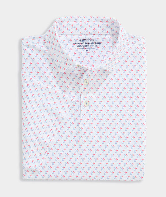 Vineyard Vines Performance Printed Sankaty Polo - Crossed Golf Ball
