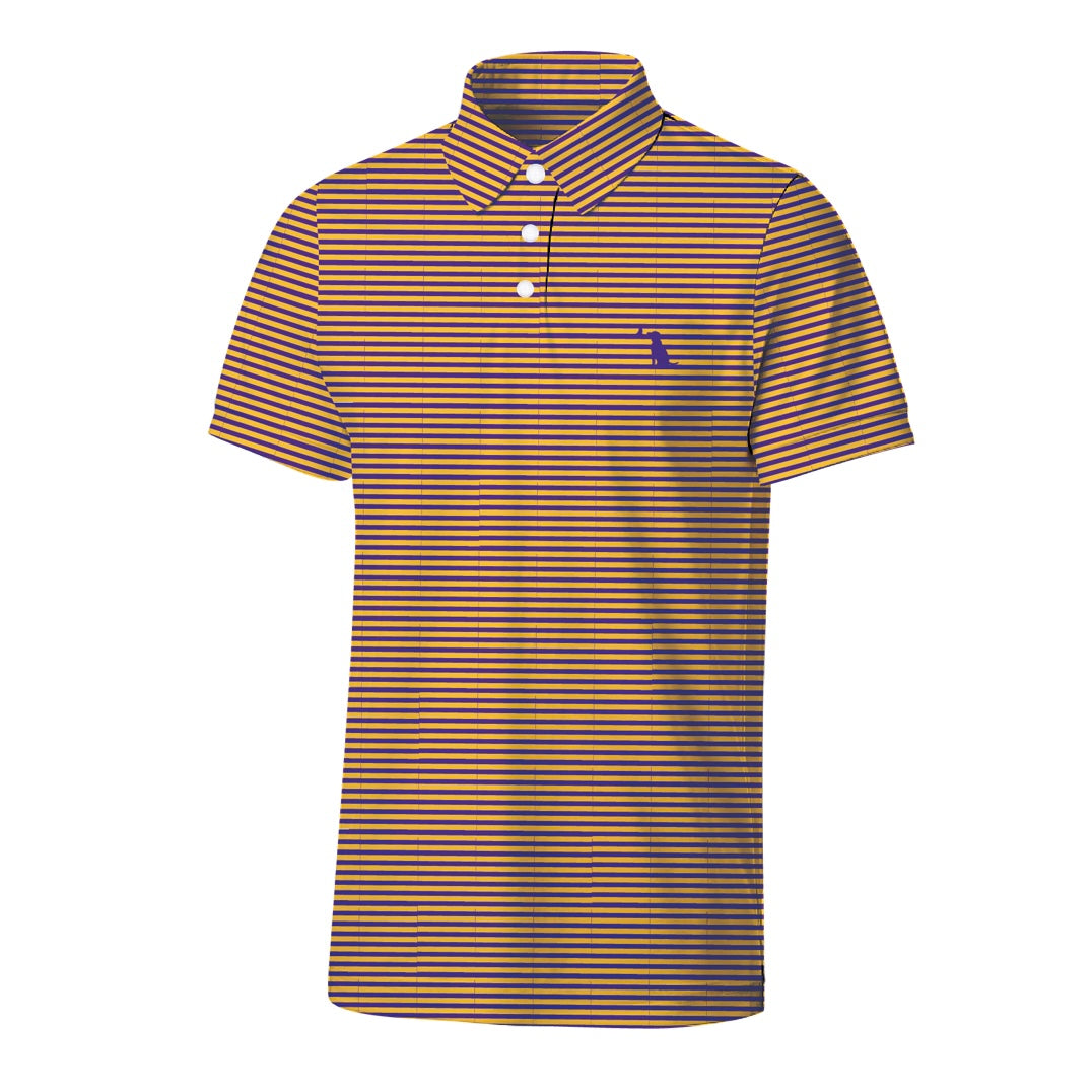Local Boy Palms Polo (Yellow/Purple)- LSU